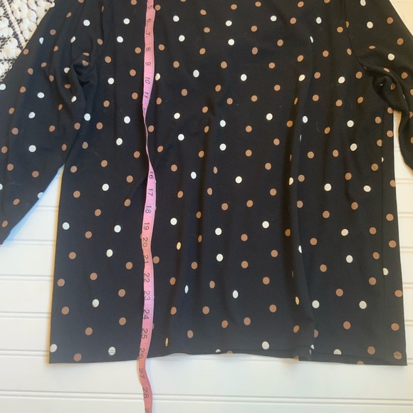 ANN TAYLOR Factory Long Sleeve Polk a Dot Blouse - Picture 7 of 8